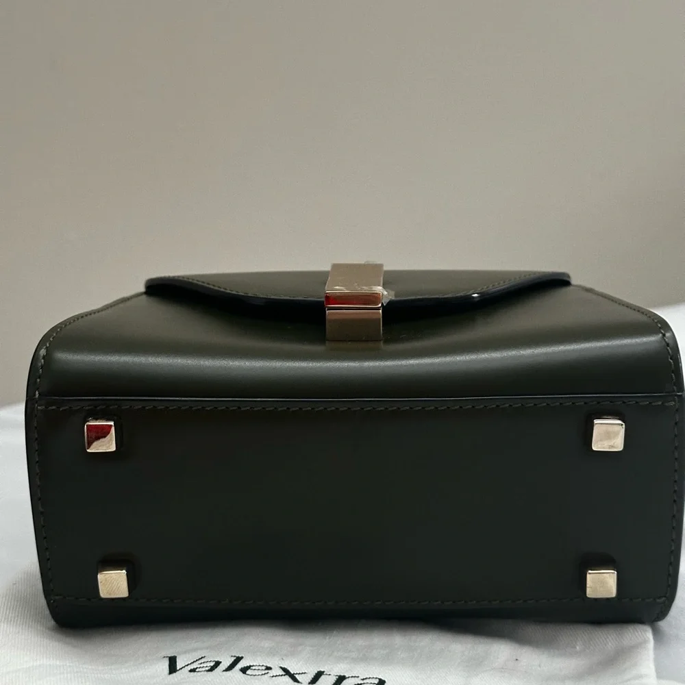 Valextra Dark Green Mini Bag with Gold Accents - Picture 4 of 16